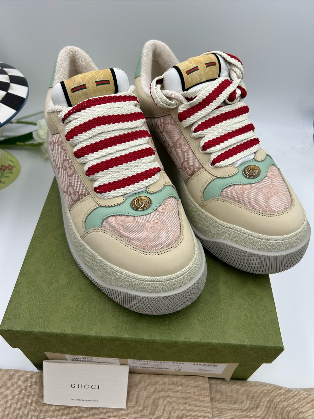 Women's Gucci GG screener sneakers size 41/10 US made in Italy - Picture 4 of 10